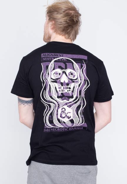 Dungeons And Dragons Skull Backprint T Shirt Impericon Uk
