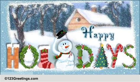 Wishing U Happy Holidays Free Cool Fun Ecards Greeting Cards 123