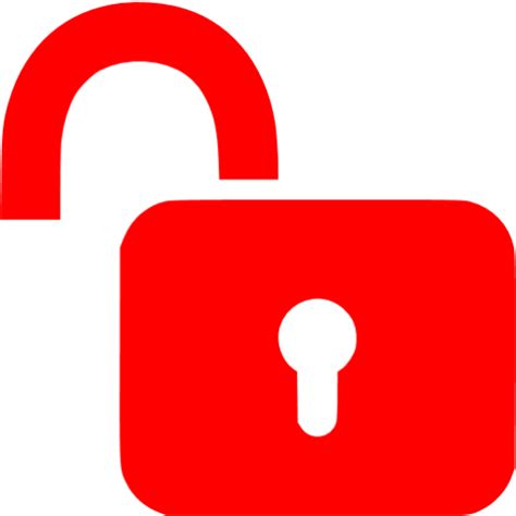 Unlock png & psd images with full transparency. Red unlock icon - Free red padlock icons