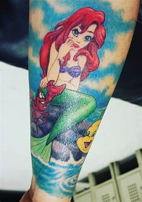 Beautiful Little Mermaid Tattoo Little Mermaid Tattoo