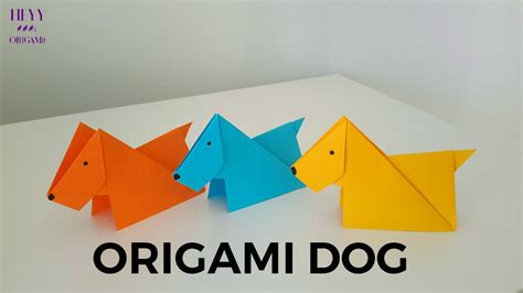 Easy Origami Dog Tutorial Youtube