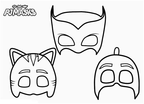 Dibujos De Mascaras De Pj Masks Para Colorear Para Colorear Pintar E