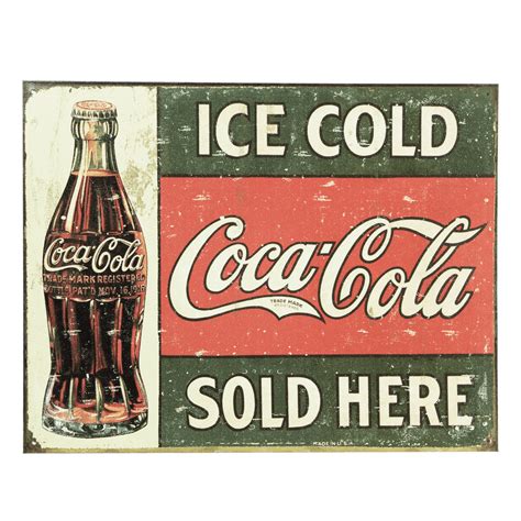 Coca Cola Sold Here Antiguo Signo Metálico Png Transparente Stickpng