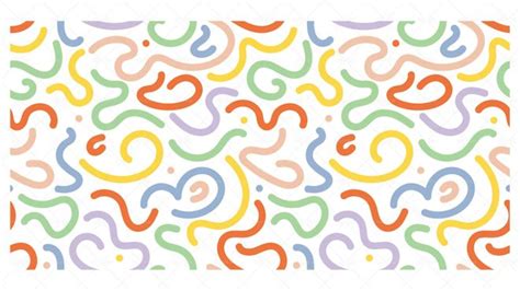 Confetti Squiggle Seamless Pattern Graphics Motion Array