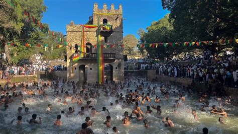 Timket Ethiopians Leap Into Pool During Holy Festival Bbc News