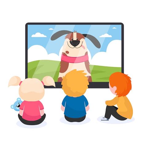 Child Watching Tv Cartoon