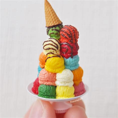 Heavenlycake Miniatures On Instagram 指と比較🍦 アイスが若干とけてる感じも出しましたがわかるでしょう