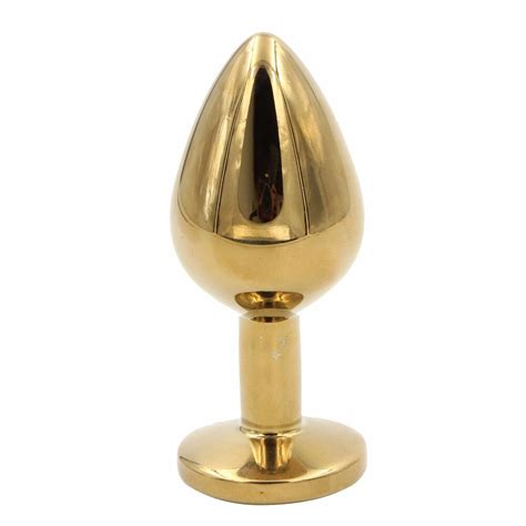 yema golden metal stainless steel anal plug crystal jewelry sex toys for men women butt plug for