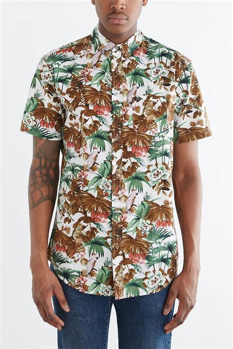 Far afield mod button down short sleeve shirt. Lyst - Globe Short-sleeve Jungle Button-down Shirt for Men