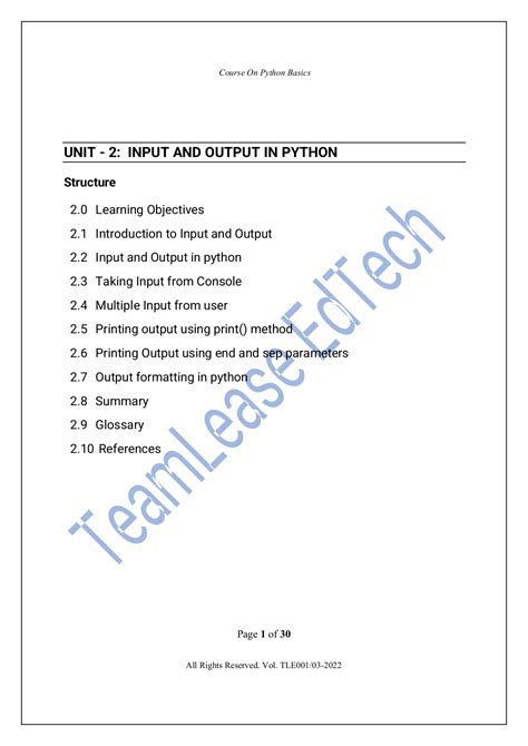 2 Input And Output Teamlease Edtech Ltd Amita Chitroda Page 1 30 Flip Pdf Online