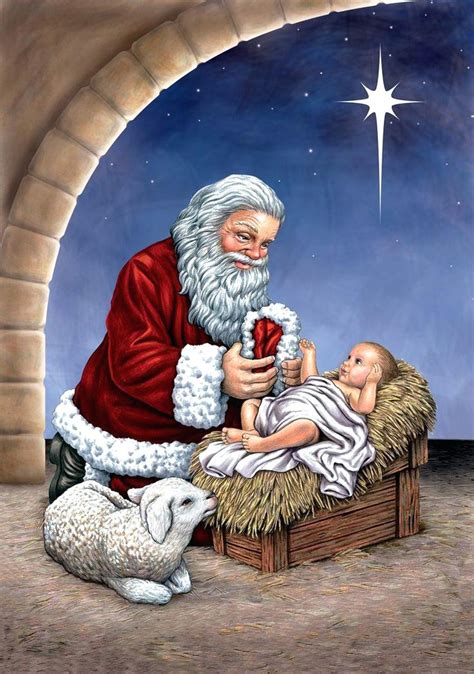 Kneeling Santa Painting At Explore Collection Of