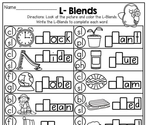 Blends Worksheets S Blends L Blends R Blends Blends Worksheets