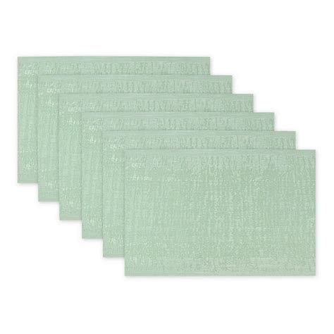 Dii Space Dyed Green Pvc Placemat Set Of 6 13x1725 100 Pvc