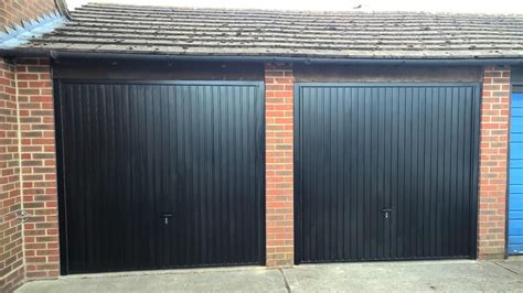 Black Thornby Retractable Garage Door Didcot Elite Gd