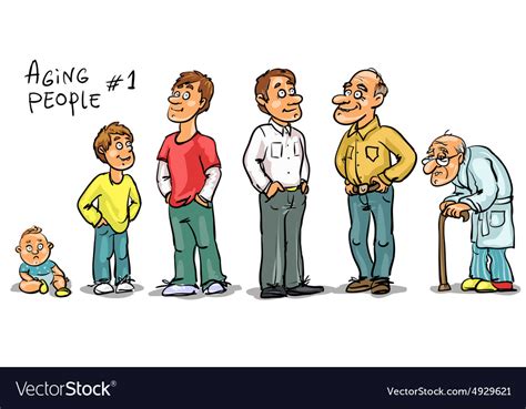 Aging People Set 1 Royalty Free Vector Image