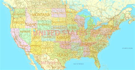 Road Maps Printable Highway Map Cities Highways Usa United States