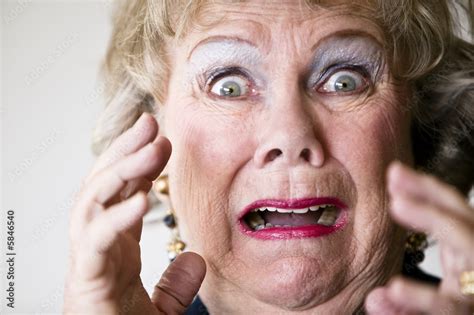 close up of a horrified senior woman with her mouth open stock foto adobe stock