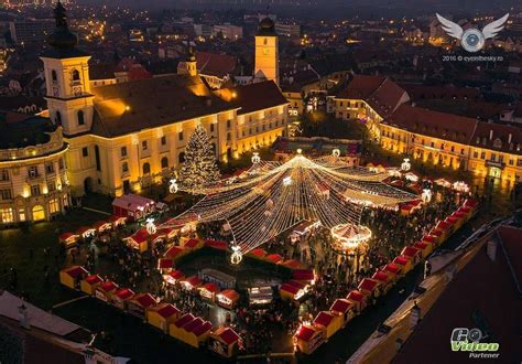 The Christmas Market In Sibiu Romania Europe