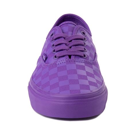 Vans Authentic Tonal Checkerboard Skate Shoe Electric Purple