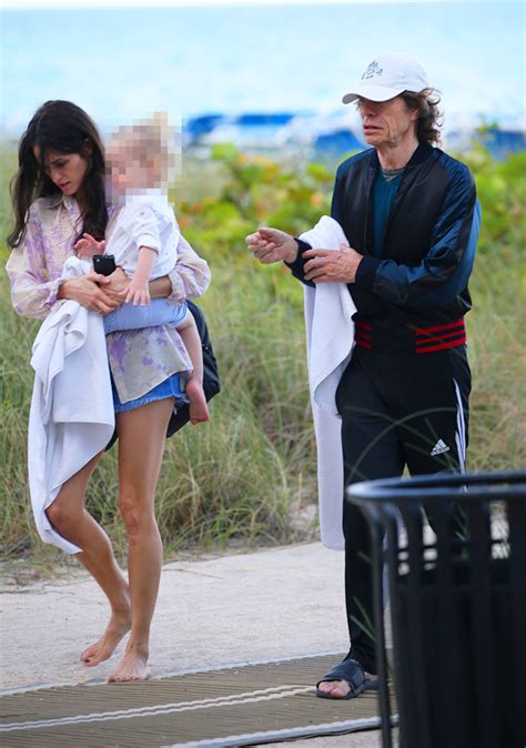 Mick Jagger Girlfriend Melanie Hamrick At Miami Beach Photos Hollywood Life