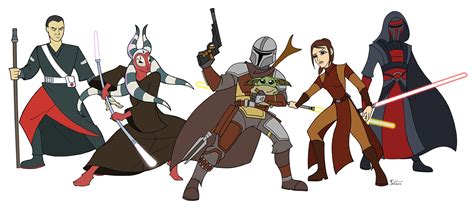 My Favorite Star Wars Characters In The Style Of Genndy Tartakovskys