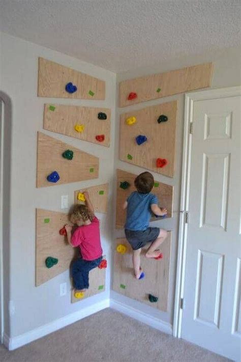 Kidsbedroom Diy Climbing Wall Indoor Climbing Wall Chalkboard Wall