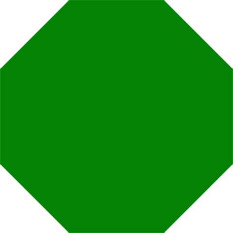61.25 w x 61.25 d x 31.5 h closed dimensions: Green octagon icon - Free green shape icons