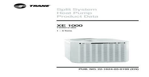 Trane Heat Pump Xe1000 Pdf Document
