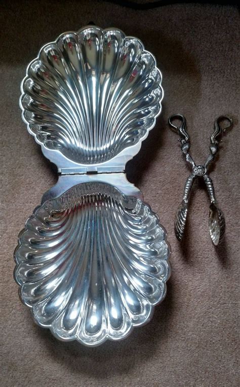 Vintage Sheffield Silver Company Clamshell Serving Dish And Etsy
