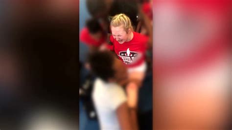 VIDEO Cheerleader Forced To Do Split Despite Pleas To Stop YouTube