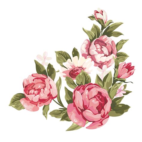 Romantic Pink Flower Border Png Clipart Png Mart