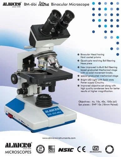 Almicro Bm 6bi Ultra Research Inclined Binocular Microscope For