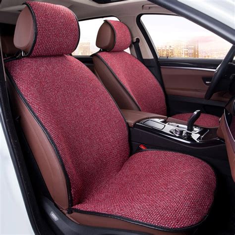 buy front flax car seat cover universal linen breathable seat cushion protector