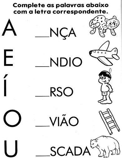 Atividades As Vogais Desenhos Para Colorir