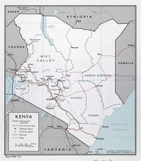 Large Detailed Administrative Divisions Map Of Kenya
