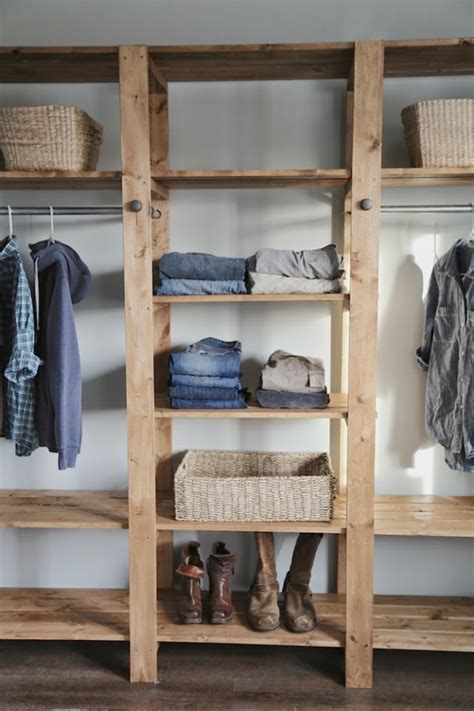 Diy Industrial Style Wood Slat Closet System With
