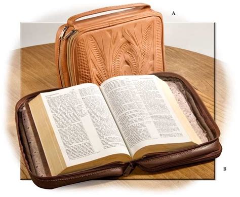 Hand Tooled Leather Bible Cover Russells For Men
