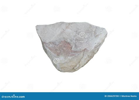 A Piece Of Marble Rock Isolated On White Background Stock Photo