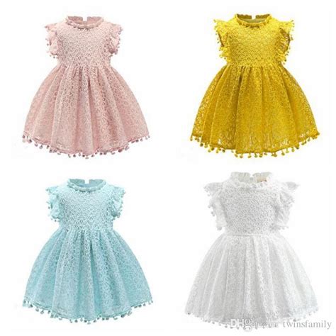 2020 Kids Designer Clothes Girls Dresses Tassel Lace Princess Dresses