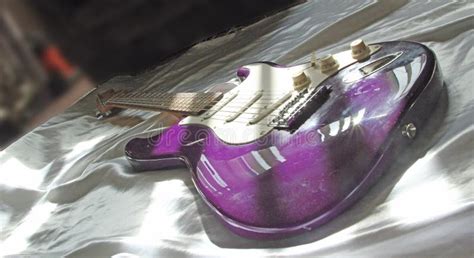 Purple Guitar Stock Photo Image Of Backgrounds Detail 89316536