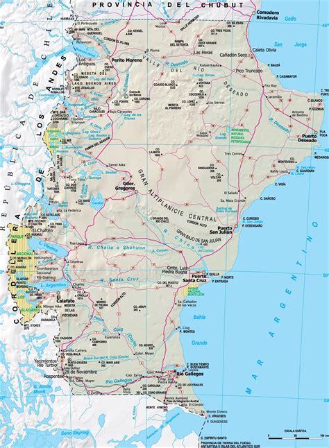 santacruz地图 - 阿根廷地图 - 地理教师网