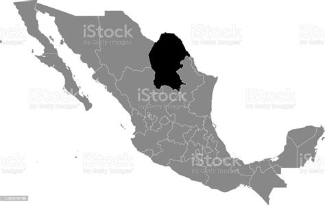 Location Map Of Coahuila State Stock Illustration Download Image Now