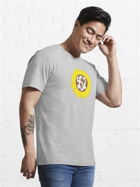 Hand Drawn Minnesota Sunflower 952 Area Code T Shirt For Sale By