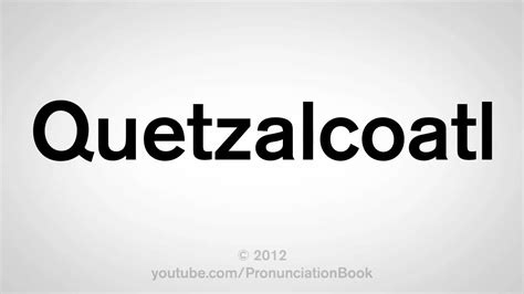 In this video, stéaviñ shows you how to pronounce and use oof in a sentence.is there a word you'd like stéaviñ to help you pronounce? How To Pronounce Quetzalcoatl - YouTube