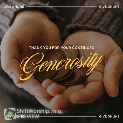 Thank You Generosity Shift Worship