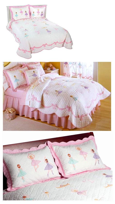 Ballet decor furniture for a ballerina bedroom theme. Pink Ribbons Ballerina Girls Bedding Full/Queen 3pc Quilt ...