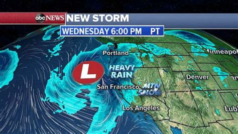 Noreaster Heads Out As Late Season Storm Targets West Coast Abc News