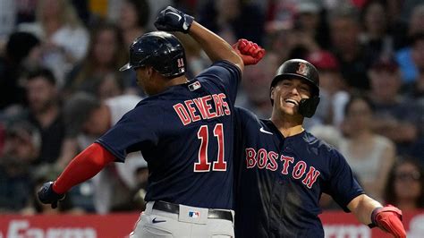 Devers Homers Surging Red Sox Hold Off Ohtani S Angels Fox News