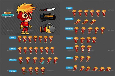 Superboy 2d Game Character Sprites 276 Game Character Sprite Character