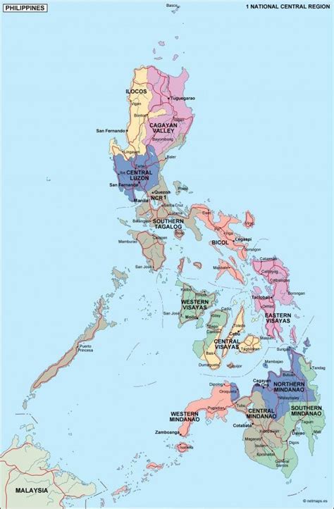 Philippines Political Digital Map Digital Maps Netmaps Uk Vector Eps